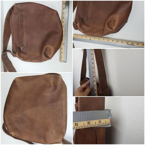Maxx New york boho distressed brown leather purse - Picture 6 of 8